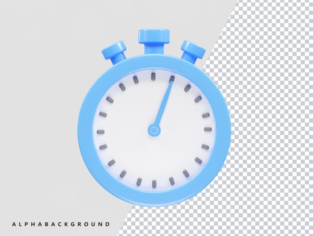 Le rendu de l'icône du chronomètre est un élément d'illustration 3D