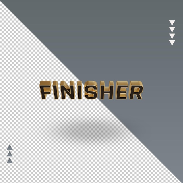 Rendu d'icône en or noir du finisseur 3d Vue de dessus