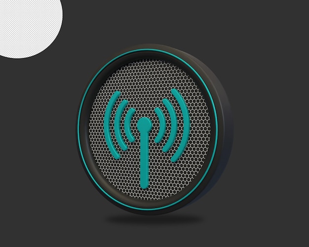 Rendu d'icône wifi 3d