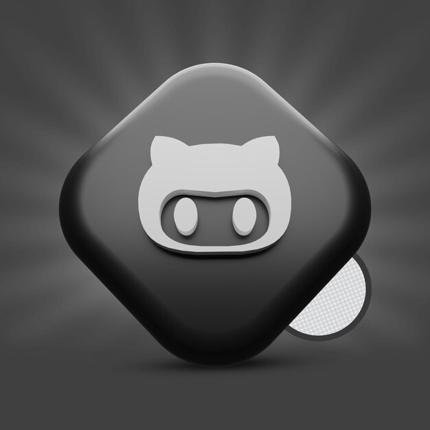 Rendu D'icônes Github 3d