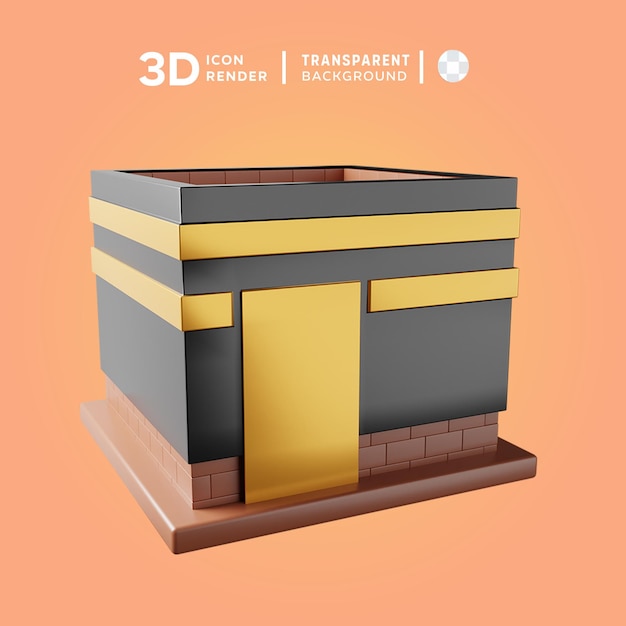 PSD le rendu de l'illustration 3d de kabah