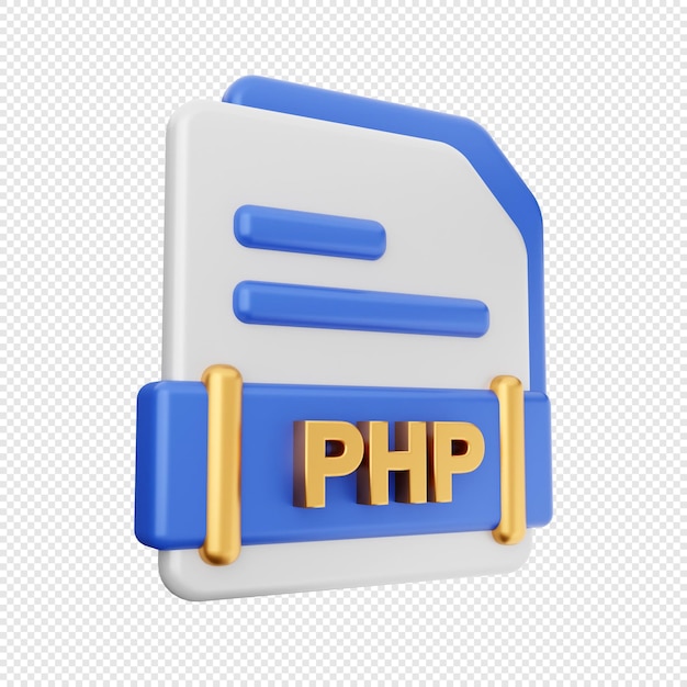 Rendu d'illustration d'icône de format de fichier 3d