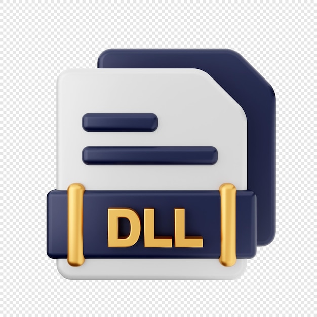 Rendu d'illustration d'icône de format de fichier 3d