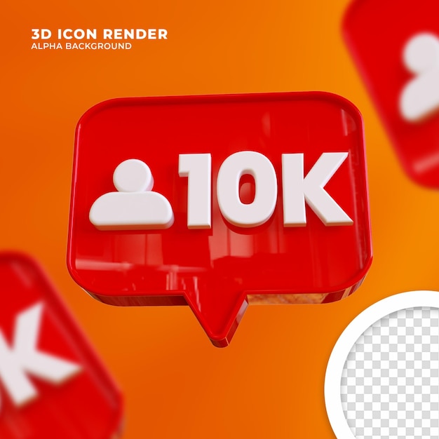 Rendu instagram de notification 3D