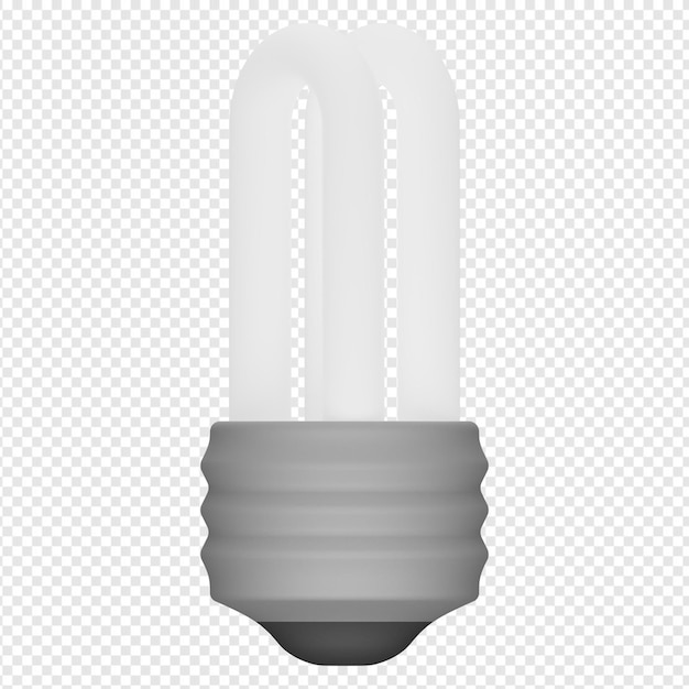 Rendu Isolé 3d De L'icône De La Lampe à Ampoule Psd