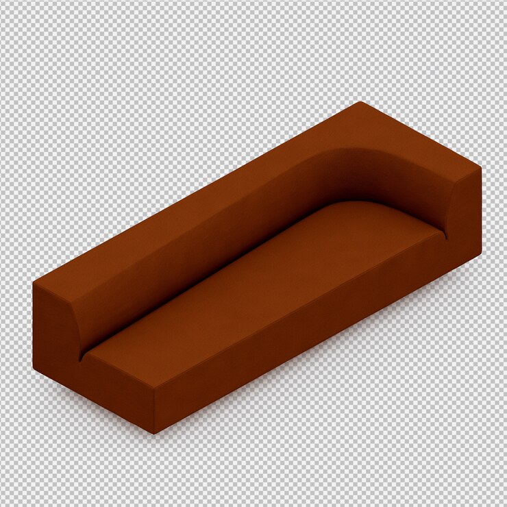 PSD rendu isométrique canapé 3d