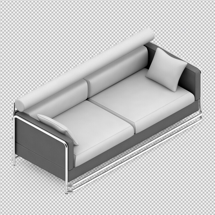 PSD rendu isométrique canapé 3d