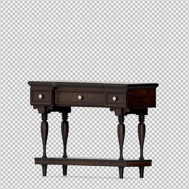 Rendu isométrique du cabinet 3D