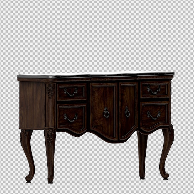 Rendu isométrique du cabinet 3D
