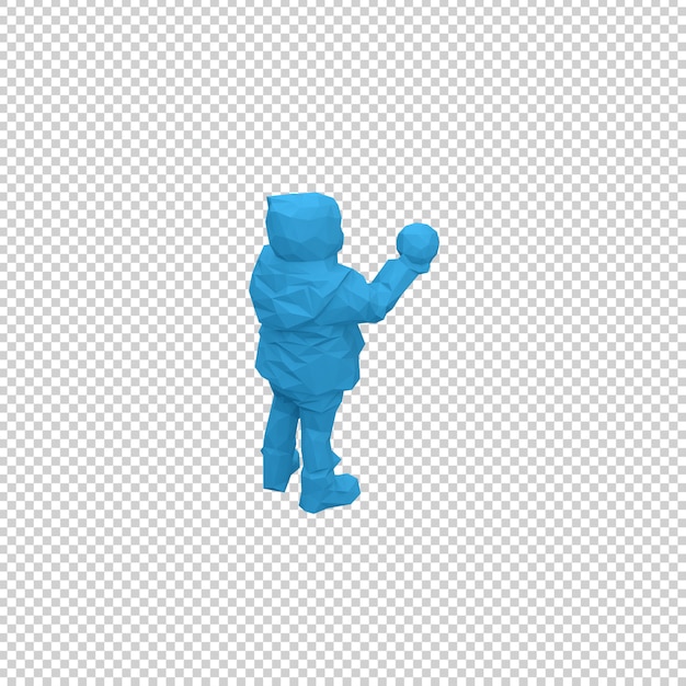 PSD rendu isométrique kid 3d