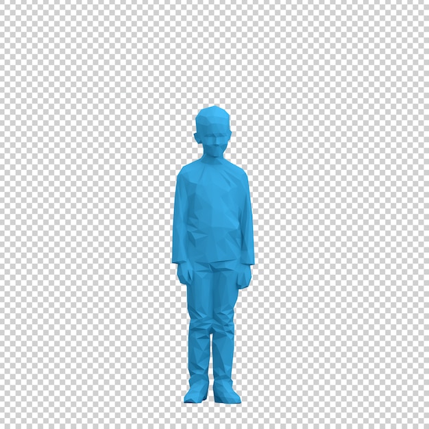 PSD rendu isométrique kid 3d