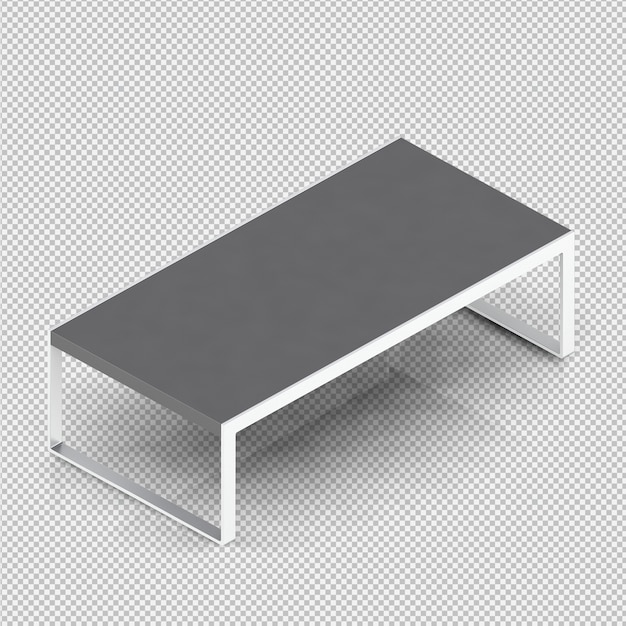 PSD rendu isométrique de table 3d