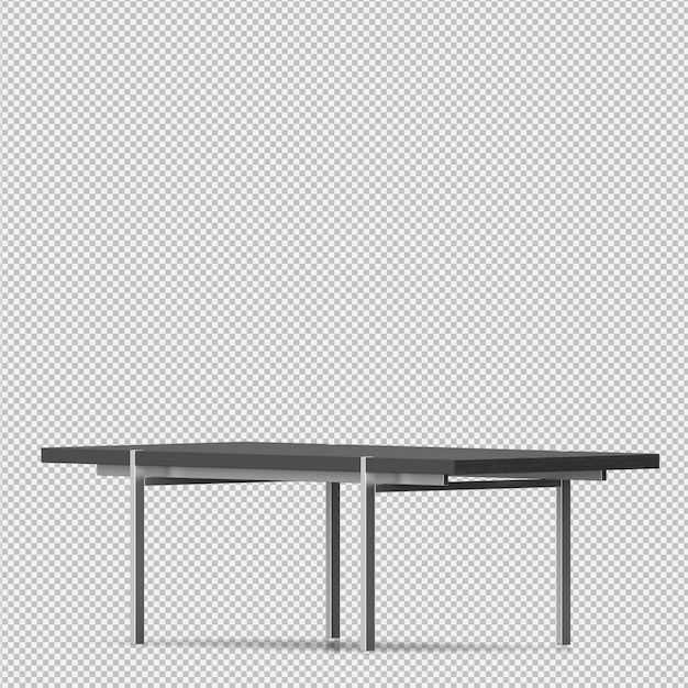 Rendu Isométrique De Table 3d