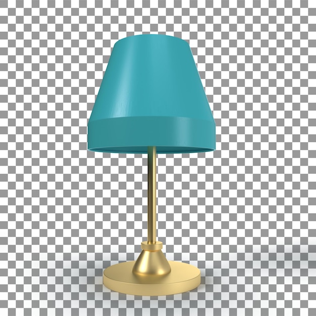 Rendu De Lampe De Table Réaliste 3d, Rendu De Lumière Dorée Pour La Décoration Intérieure De La Chambre, Du Bureau.