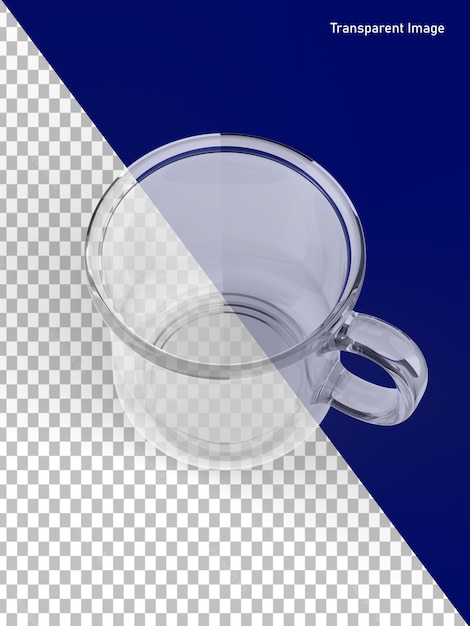 PSD rendu png 3d de la coupe de verre