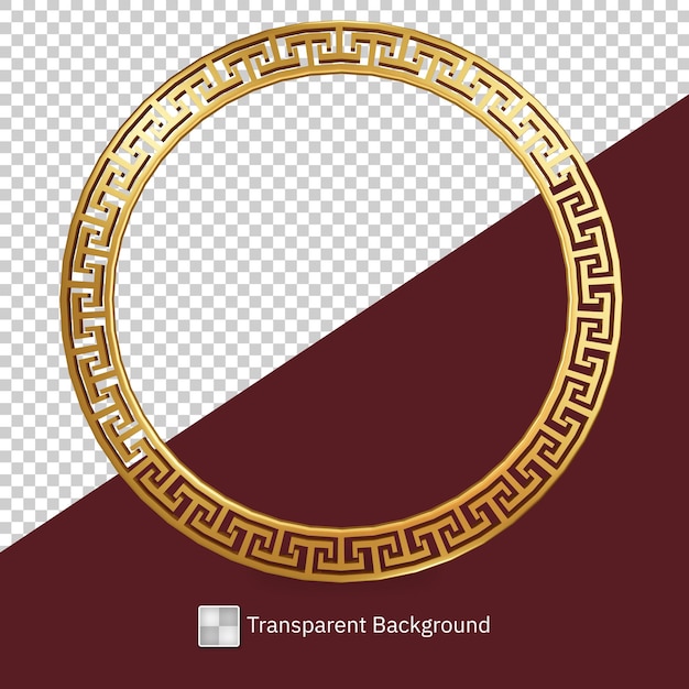 PSD rendu psd 3d de l'icône du cadre rond chinois