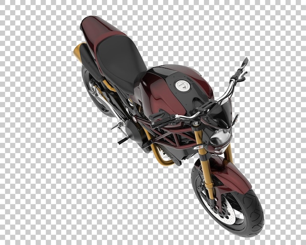 Rennrad auf transparentem Hintergrund. 3D-Rendering - Abbildung