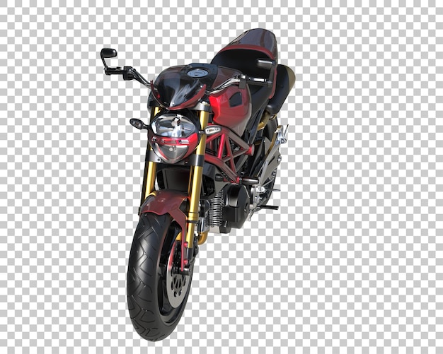 Rennrad auf transparentem Hintergrund. 3D-Rendering - Abbildung