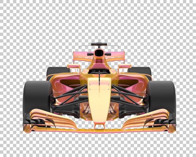 Rennwagen auf transparentem Hintergrund. 3D-Rendering - Abbildung