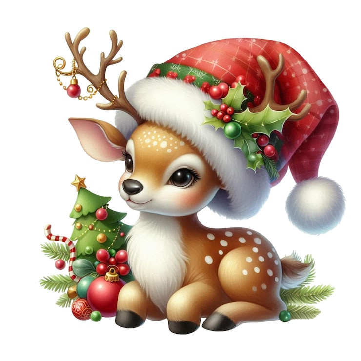 PSD los renos divertidos de navidad