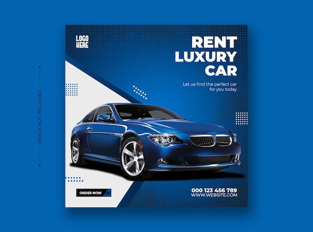 Rent Luxury Car Social Media- und Instagram-Post-Vorlage