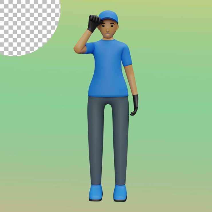 repartidor respeto 3d render