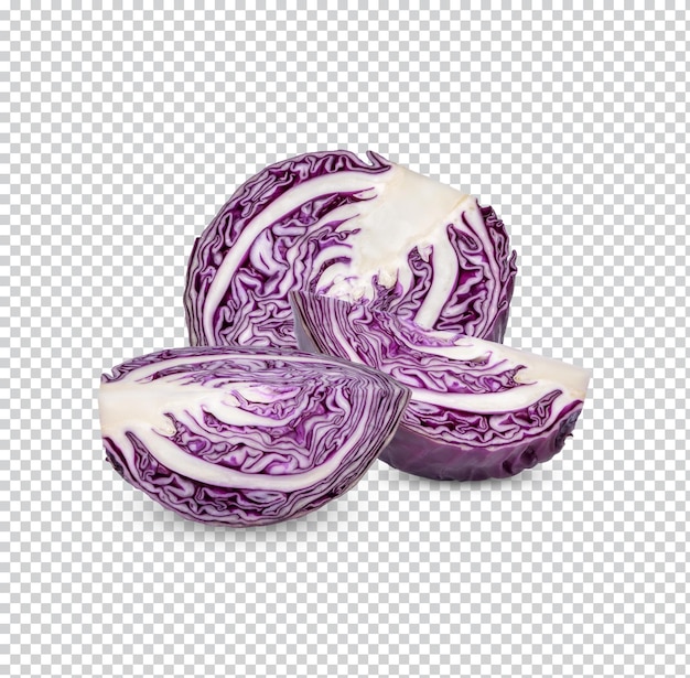 Repollo morado fresco aislado PSD Premium
