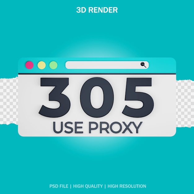 Réponse de rendu 3D 305 utiliser un proxy avec fond transparent