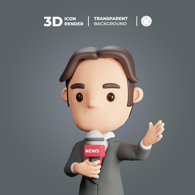 PSD reportero de iconos 3d