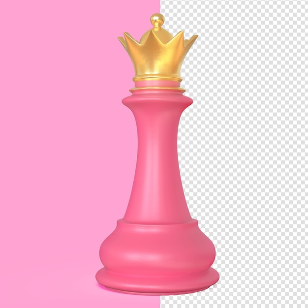 REPRÉSENTATION 3D DE L'ÉLÉMENT D'ÉCHECS DE LA JOURNÉE DE LA FEMME