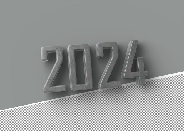 Representación 3D 2024 composición negra