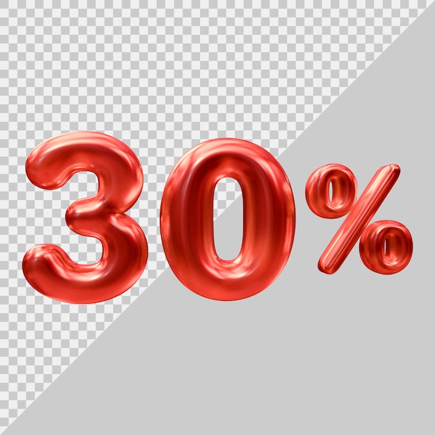representación 3d del 30 por ciento con estilo moderno