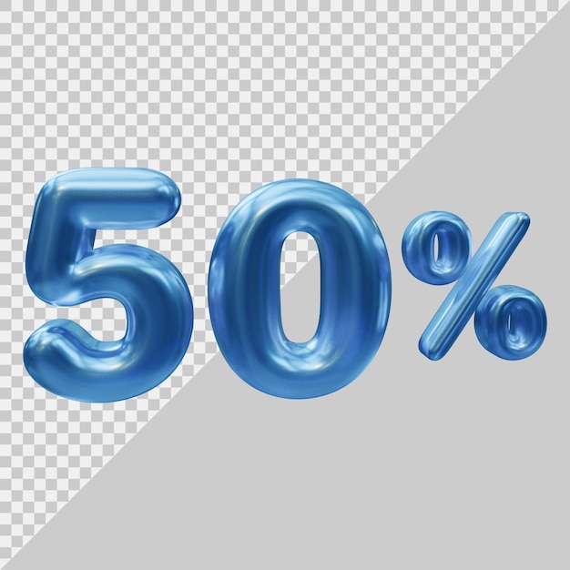 representación 3d del 50 por ciento con estilo moderno