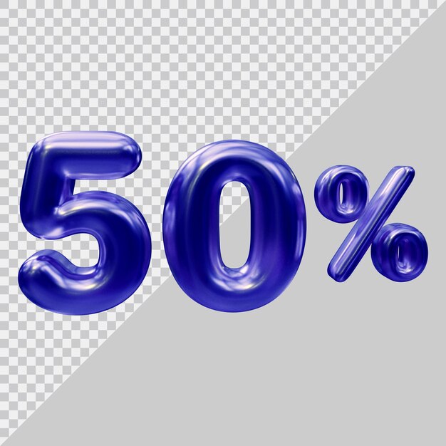 representación 3d del 50 por ciento con estilo moderno