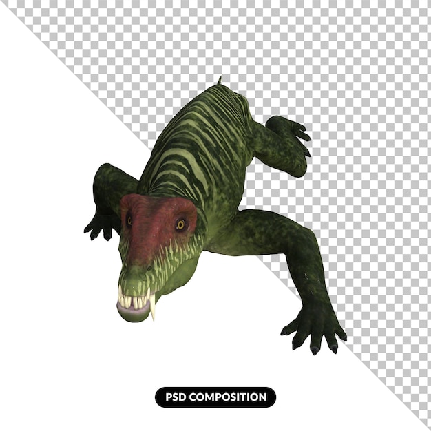 PSD representación 3d aislada de un dinosaurio doliosauriscus