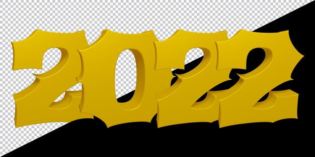 Representación 3D del año 2022