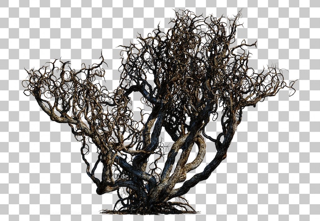 Representación 3d del árbol de la muerte de miedo