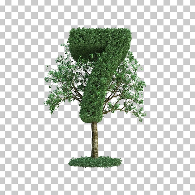 Representación 3D del árbol verde número 7