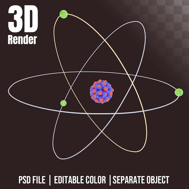 Representación 3d de atom