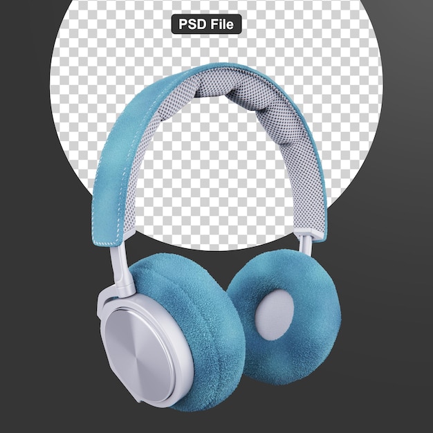 Representación 3d de auriculares creativos