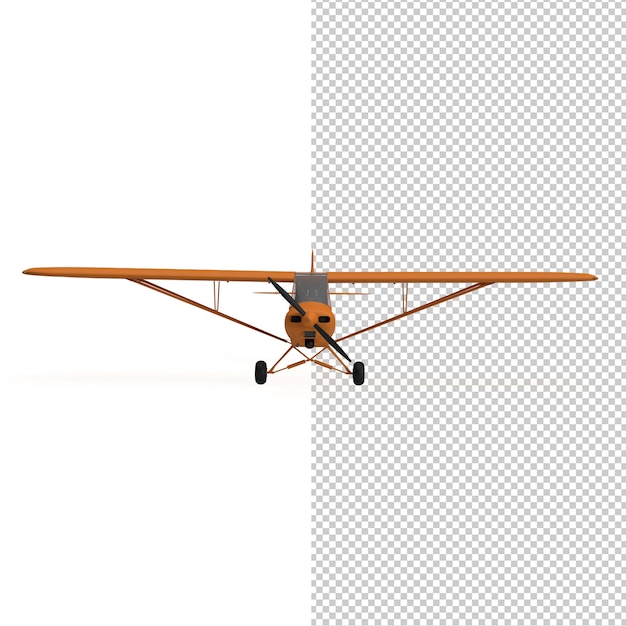 Representación 3D del avión aislado