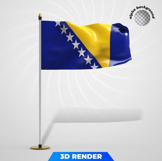 Representación 3d de la bandera nacional