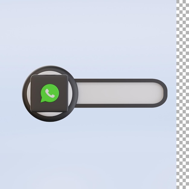 PSD representación 3d de la bandera de whatsapp