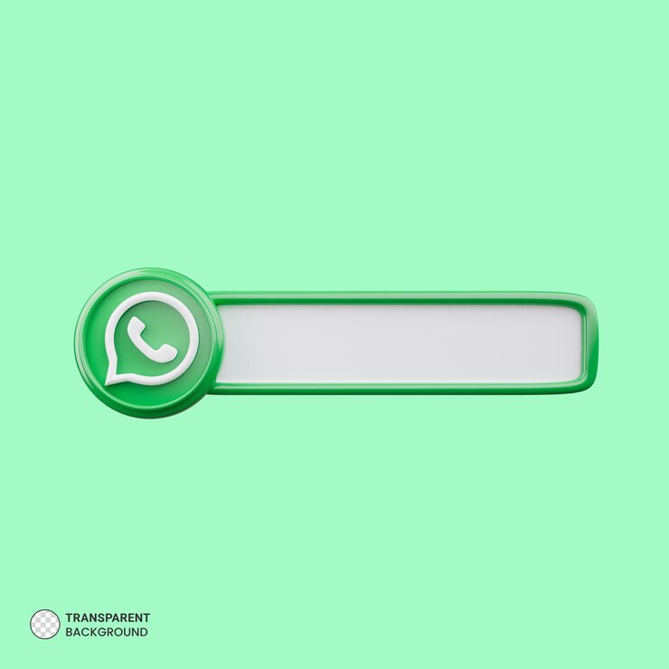 PSD representación 3d de la barra de búsqueda de whatsapp