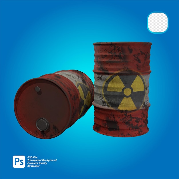 PSD representación 3d del barril de petróleo