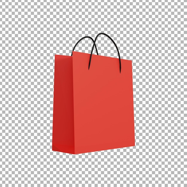 PSD representación 3d de bolsa de compras