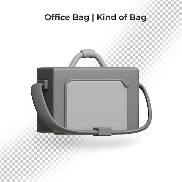 Representación 3D de bolsa de oficina