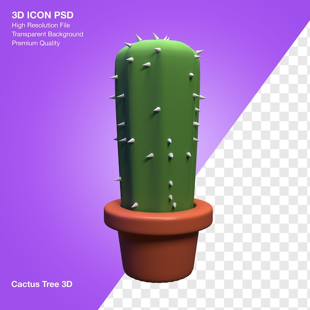 Representación 3d de cactus