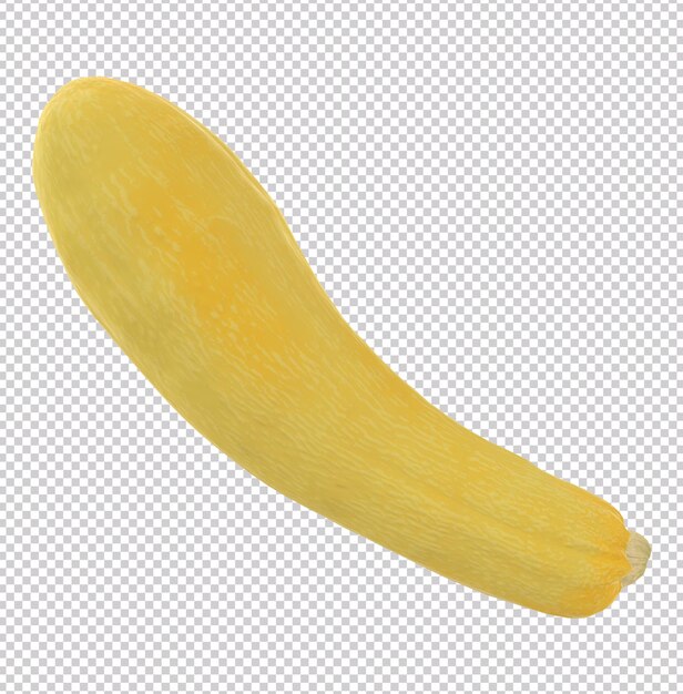 Representación 3d de una calabaza amarilla aislada sobre fondo transparente