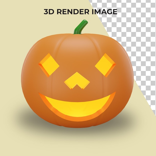 PSD representación 3d de calabaza con concepto de halloween